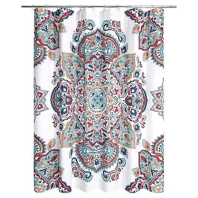 Paisley Medallion Polyester Fabric Printed Shower Curtain 70 X72  • $29.99