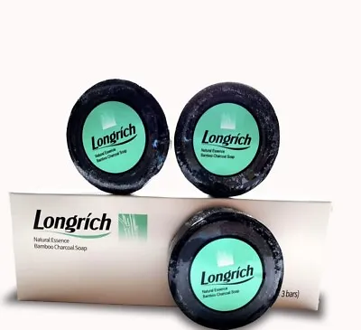 Longrich Natural Essence Bamboo Charcoal Soap 300g (100 ×3bars) • £13.50