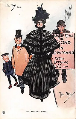 £4.60 • Buy Postcard Comic  Theatre Royal The Second In Command Battleaxe Binks Phil May
