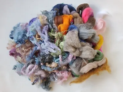 300g Needle Felting Wool And Hand Dyed Wool Locks Wet Felting CardingCrafting • £7.99