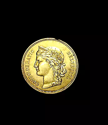 Switzerland 20 Francs 1895 Commemorative - Gold Plated Coin • $0.01