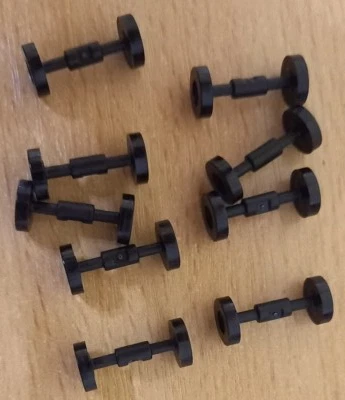 £3.50 • Buy LEGO (2496) SKATEBOARD/TROLLEY WHEEL/DUMBBELL BLACK BRAND NEW  10 Or 20 PIECES