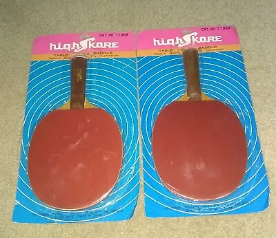 2 Vintage High Skore Ping Pong Ball Paddles Table Tennis Paddle New Old Stock • $25.95