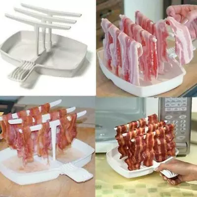 Microwave Bacon Rack Hanger Healthy Home Camping Grill Cooker Meal Tray New • $7.99