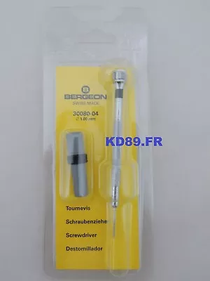 Screwdriver Bergeon 30080-E 1.00 Mm For Watchmakers With Spare Blades SWISS MADE • $33.86