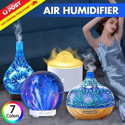 Aromatherapy Diffuser 3D Aroma Essential Oil Ultrasonic Air Humidifier 100-400ml • $15.34