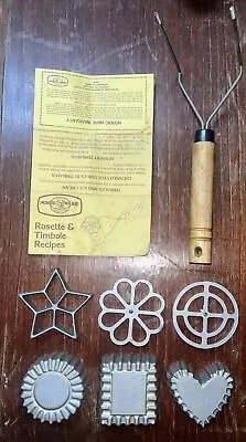 Vintage Nordic Ware Double Rosette And Timbale Iron 6 Molds • $14.99