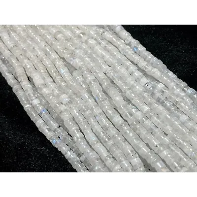 4-5mm Rainbow Moonstone Beads - 14  Long Rainbow Moonstone Natural Gemstone • $7.99