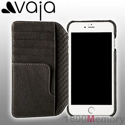 GENUINE Vaja Wallet Agenda Premium Leather Case Black Apple IPhone 8 7 Plus 5.5  • $84.16