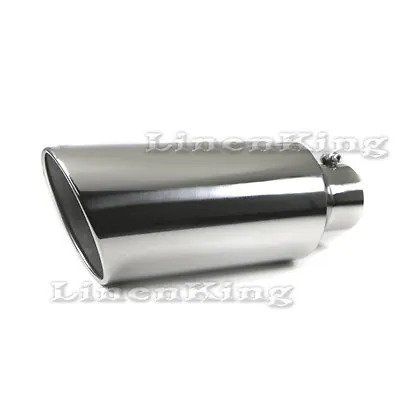 Inlet 4  Outlet 7  - 18  Long Stainless Steel Rolled Edge 20° Exhaust Tip Diesel • $38.90