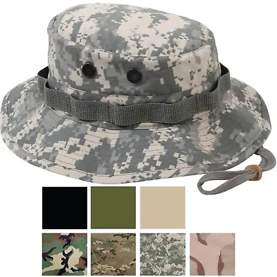 Lightweight Rip-Stop Boonie Hat Wide Brim Camo Tactical Sun Bush Bucket Cap • $29.99