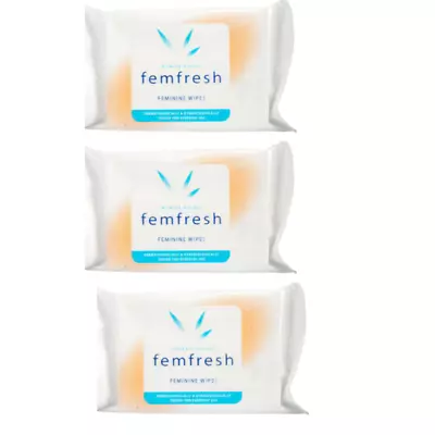 £7.99 • Buy 3 X FEMFRESH 15'S INTIMATE FEMININE HYGIENE WIPES FOR EVERYDAY USE- Job Lot