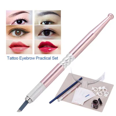 £9.31 • Buy Permanent Makeup Microblading Kit Eyebrow Tattoo Supplies Tattoo Ink Needles