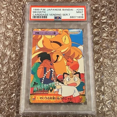 $21.50 • Buy PSA 9 Meowth Carddass Vending Series 7 Bandai Japanese 1999 Pokemon Card #240