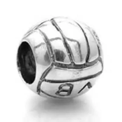 New Chamilia VOLLEYBALL Sport Sterling Silver Bead GD-4 $35 Retired!  Spike It  • $16