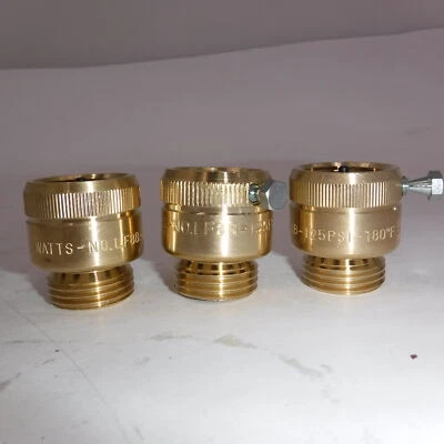 $21.99 • Buy 3 Pack 3/4  Watts Hose Connection Vacuum Breaker LF8B, 125PSI, 180��F
