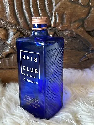 Decorative Haig Club Clubman Whisky Empty Blue Glass Bottle 700ml Fairy Lights • £3.01