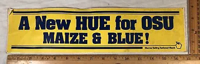 Vintage Michigan Wolverines Bumper Sticker Decal Football OSU Maize Blue As Is • $5.25