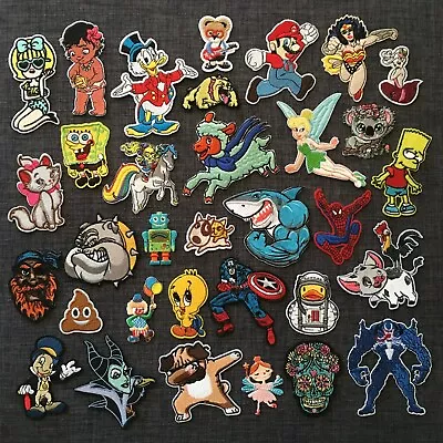 CARTOON CHARACTERS Quality Embroidered Patch Badge Motif Iron-On • $3.95