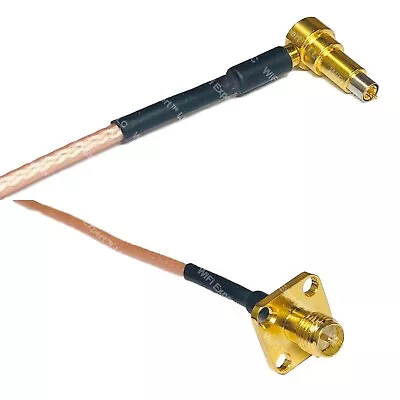 RG316 MS-156 MALE ANGLE To RP-SMA Female Flange RF Cable Rapid-SHIP LOT • $11.24