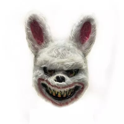 Bloody Scary Rabbit Head Bunny Face Mask Horror Movie Decor Halloween Costume • $16.48