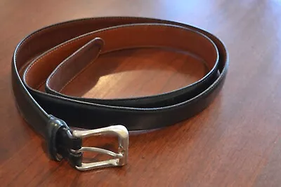 Vintage Coach Men’s Black Burnished Cowhide Leather Belt 38 40 • $29.99