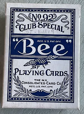 BEE #92 MARKED PLAYING CARDS GAMBLING CASINO POKER 21 Seal Is Broken • $30