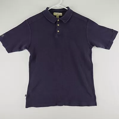 Tommy Bahama Shirt Men's Large Purple Polo Golf Maui Hawaii Textured Silk Blend • $11.99