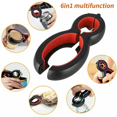 £5.49 • Buy 6 In 1 Multi Opener Jars Cans Bottles Arthritis Kitchen Aid UK Seller UK