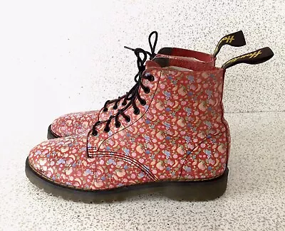 £250 • Buy Vtg Red Fruit Print “Ultra Rare” Hawkins No 1 Boots By Dr Martens -UK 9 EU 43