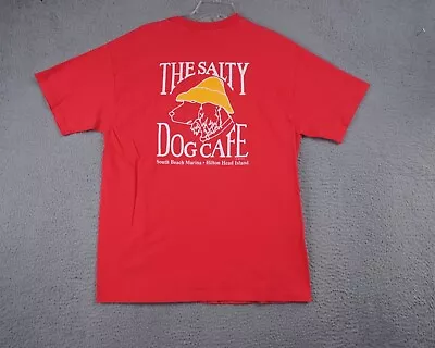 The Salty Dog Cafe T-Shirt USA Made Hilton Head Short Sleeve Size Large Hanes • $19.95