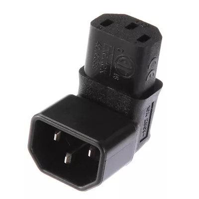 Power Adapter Plug IEC C14 Male To C13 Female Up 90 Degree Right Angle Converter • $3.97