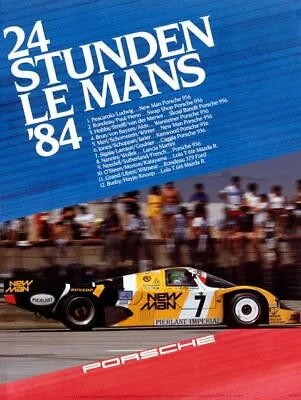 Le Mans Posters From The 1984 24 Hour Le Mans Car Race Publicity Poster • £4.95