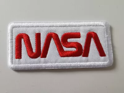 NASA USA White And Red Space Embroidered Iron On/Sew-on Patch/Badge • £2