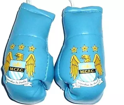 OFFICIAL Manchester City FC Car Hanging Boxing Gloves Perfect Gift Fathers Day • £7.97