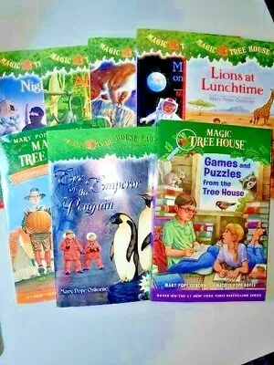 Lot Of 8 Magic Tree House Book Lot By Mary Pope Osborne Ninjas Amazon Moon Lions • $8