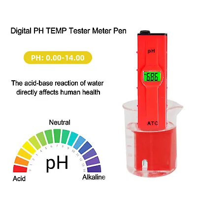 £13.19 • Buy Digital PH Meter Built With ATC Pocket Pen Tester For Hydroponics Aquarium UK