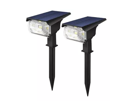 Solar Spot Lights Outdoor Garden 32 LED Solar Garden Lights Adjustable Angle... • £14.99