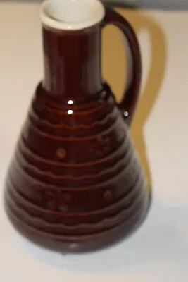 Marcrest Daisy Dot Brown Oven Proof Stoneware Carafe Coffee Decanter Server • $4.99