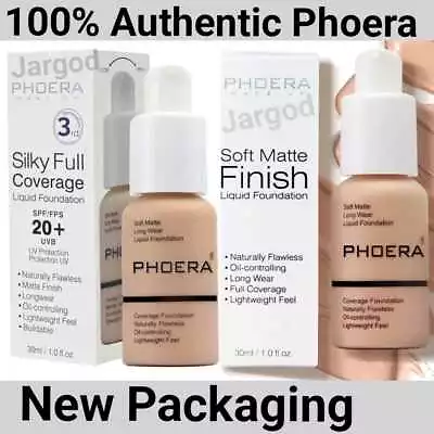 Phoera Foundation Makeup Full Coverage Liquid Base Brighten Long Lasting Shade • $4.99