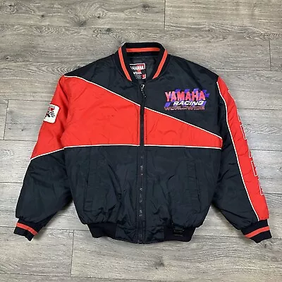 Vintage Yamaha Racing Snowmobile Jacket Adult Medium Red Black Worldwide • $69.95