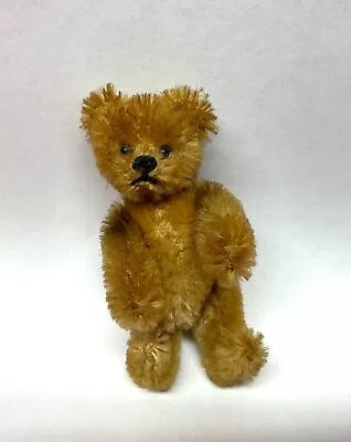 Antique Vintage Articulated Mini Teddy Bear 4   Mohair Plush Toy Estate Find !! • $34
