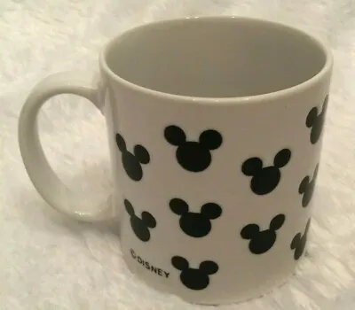 Disney White & Black Mickey Mouse Embossed Iconic Head Mickey Ears Coffee Mug  • $1.99