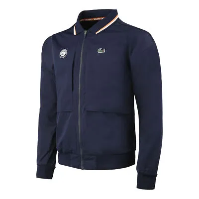 Lacoste Roland Garros Jacket Navy Blue Winbreaker BH0954 Size S M L XL • £109.99