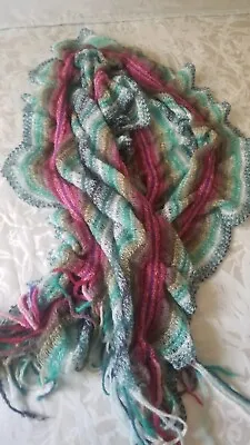 Missoni Made In Italy Women's Knit  Fringe Ruffel Wrap Scarf • $50.12