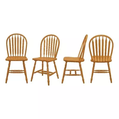 Selections Windsor Dining Chair Light Oak Finish Solid Wood (Set Of 4) • $702.89