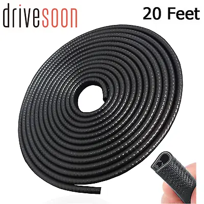 20 Feet Car Door Edge Moulding Trim Lock Guard Rubber Seal Protector Strip Black • $8.99