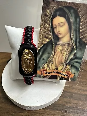 Pulsera De La Virgen De Guadalupe Color Dorado/Negro Y Rojo • $14.99