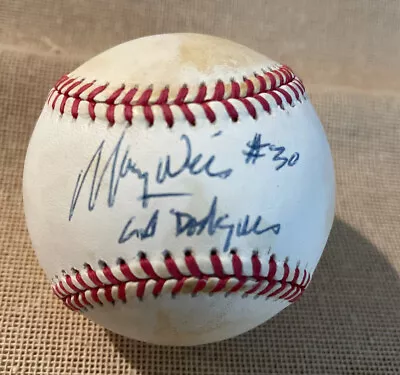 Maury Wills Signed Inscribed OAL Baseball Los Angeles Dodgers • $38