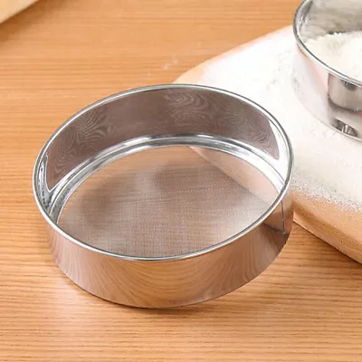 Stainless Steel Fine Mesh Oil Strainer Flour Colander Sifter Sieve For Kitche Ds • £4.76